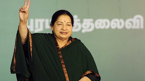  Late chief minister and AIADMK general secretary J Jayalalithaa