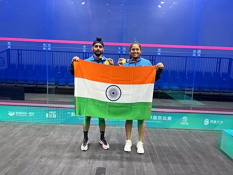 Harinder-Dipika duo clinches mixed doubles gold at Asian squash