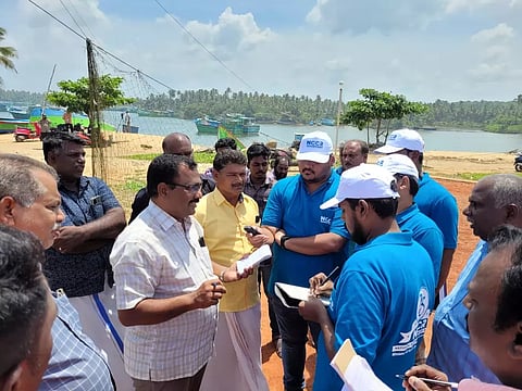 INFIDET president Justin Antony interacts with NCCR members at Erayumanthurai on Monday