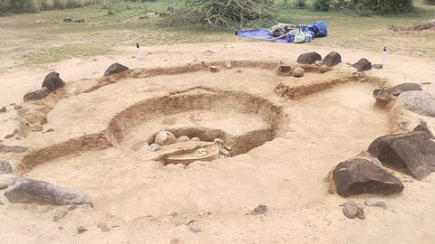 The excavation site at Kilnamandi near Vandavasi