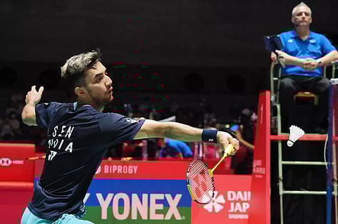 Lakshya Sen hits a return