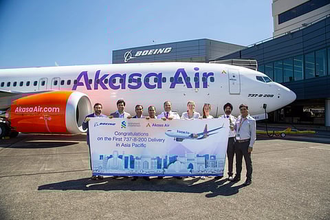 Air Akasa received its 20th aircraft at Bengaluru on Tuesday