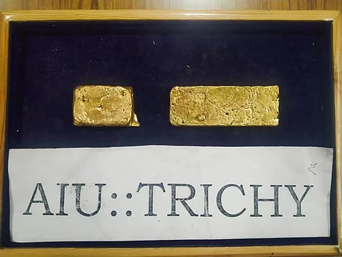 AIU sleuths in Tiruchy seize 1.18 kg gold smuggled concealed in rectum