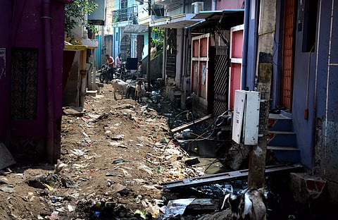 Dug up Nallanan Street in Vellore