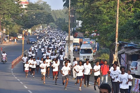 Athletes, public running a protest marathon to save Arasaradi Railway sports  stadium in Madurai on Sunday