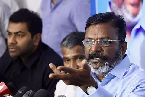 VCK chief Thol Thirumavalavan&nbsp;