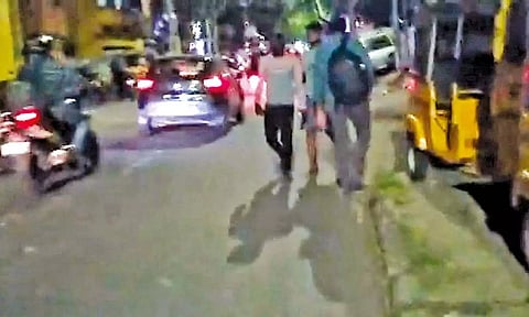 Pedestrians find it difficult to access inerior roads as Metro Rail construction works have barricaded the arterial stretches in Kodambakkam