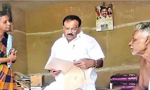 K Kaja Mohideen, chairman, TABSETCO, during a review meeting
