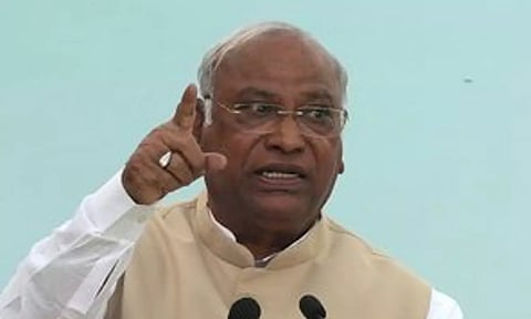 &nbsp;Congress president Mallikarjun Kharge