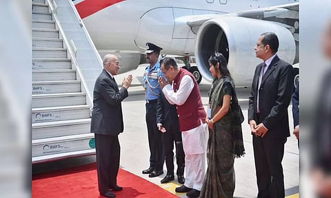 Cambodian King Norodom Sihamoni arrives in Delhi&nbsp;