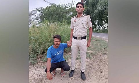 Accused arrested by Delhi Police in Shahbad murder incident. (ANI)