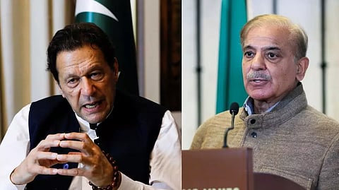 Imran Khan and Pakistan Prime Minister Shehbaz Sharif&nbsp;