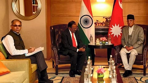 National Security Advisor Ajit Doval called on the Nepalese leader
