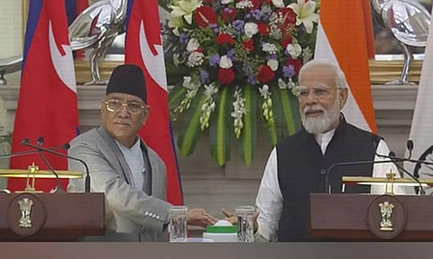 Nepal PM Pushpa Kamal Dahal 'Prachanda', Prime Minister Narendra Modi (YouTube/NarendraModi)&nbsp;