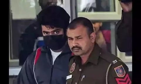 Aaftab Poonawala, the accused in the Shraddha Walkar murder case, in police custody. (ANI)