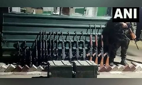 Visual of weapons surrendered in Manipur (Photo: ANI)