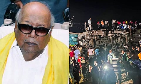 Former CM M Karunanidhi; Visuals from Balasore (PTI)