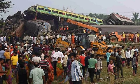 Visual from the train accident site. (Reuters)