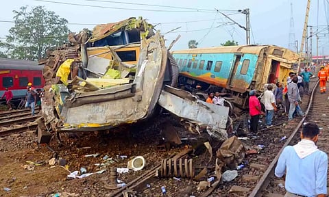 Visual from the Odisha triple train accident (IANS)