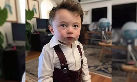 Elon Musk reacts to his AI-generated baby pic