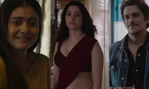 Kajol, Tamannaah Bhatia and Vijay Varma in ‘Lust Stories 2’ (Screengrab)