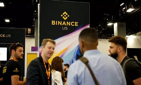 The logo of Binance US is seen at a stand during the Bitcoin Conference 2022 in Miami Beach, Florida. (Photo: Reuters)