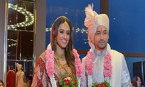 Krishna Bhatt with Vedant Sarda(Image source/ANI)