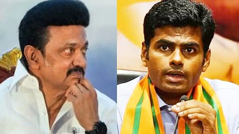 Chief Minister MK Stalin &amp; BJP state president K Annamalai