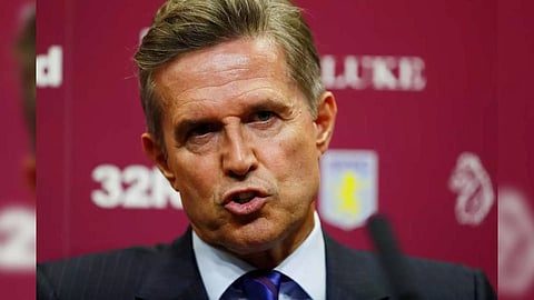 Aston Villa CEO Christian Purslow during the press conference