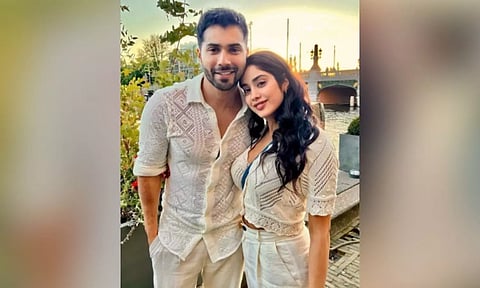 Varun Dhawan with Jahnvi Kapoor.&nbsp;