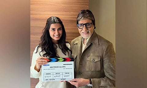 Amitabh Bachchan with Diana Penty.