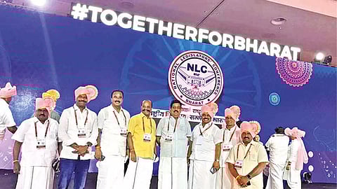 State MLAs pose for a group photo at NLC in Mumbai

