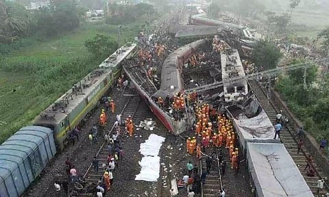 Visuals from Odisha rail accident