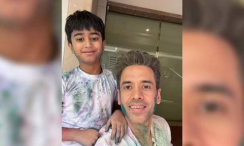Tusshar Kapoor with his son Laksshya Kapoor