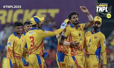 Dindigul Dragons players celebrating the win (Twitter/@TNPL)