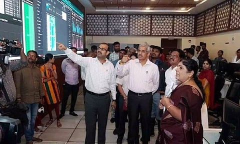 Water supply department additional chief secretary Shiv Das Meena inspected the Integrated command control center at Ripon Building on Monday