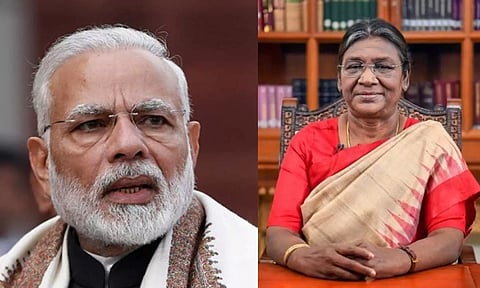 Prime Minister Narendra Modi; President Droupadi Murmu (File)