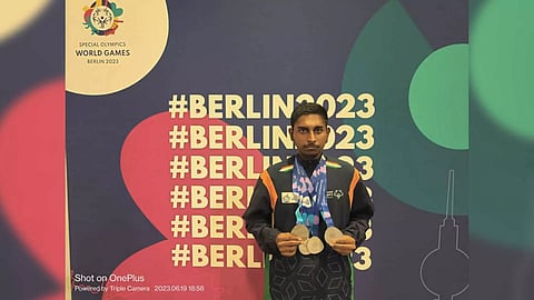 T Vishal with medals won at Special Olympics World Games 2023 (Image: SOB)