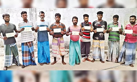 The rescued fishermen of Ramanathapuram district