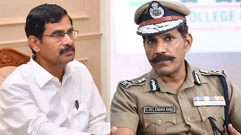&nbsp;V Irai Anbu and DGP C Sylendra Babu
