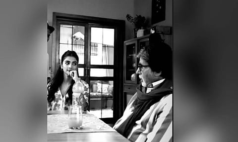 Pooja Hegde with Amitabh Bachchan (Instagram)