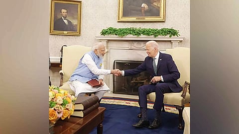 "Today, India & US are walking shoulder to shoulder in every area": Modi