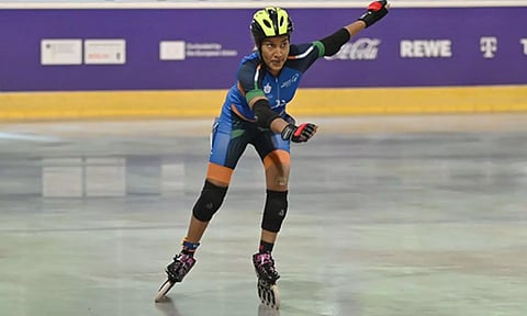Roller skater Saraswati