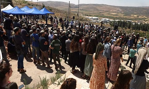 Hundreds of Israelis gathered in Shiloh in Samaria