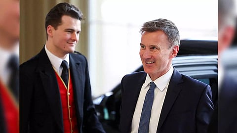 UK chancellor of the exchequer Jeremy Hunt arrives to Britain's King Charles' reception at Buckingham Palace in London, Britain (Photo: Reuters)