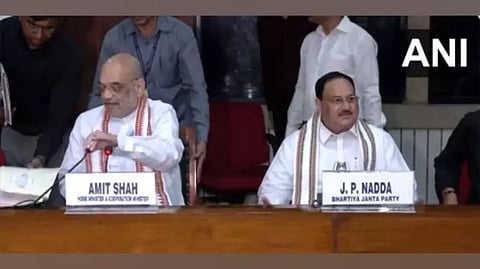 Union Home Minister Amit Shah and BJP national president JP Nadda
