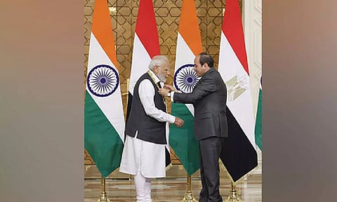 Prime Minister Narendra Modi, Egyptian President Abdel Fattah El-Sisi