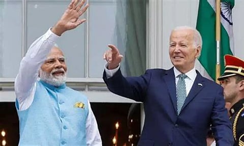 US President Joe Biden&nbsp; AND India Prime Minister Narendra Modi
