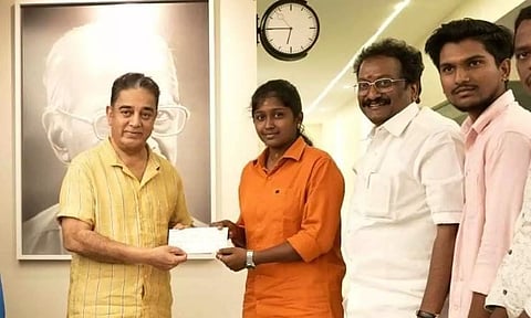 Kamal gifts a car to Coimbatore-based bus driver Sharmila