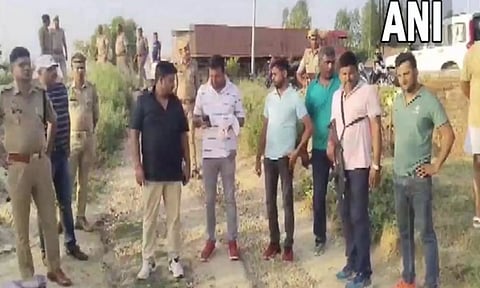 Visuals from the police encounter site in Kaushambi district.